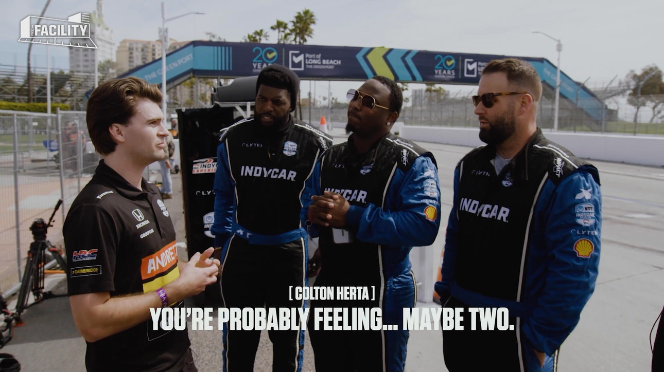 The Facility crew takes an IndyCar ride along ahead of the Acura Grand Prix with Colton Herta