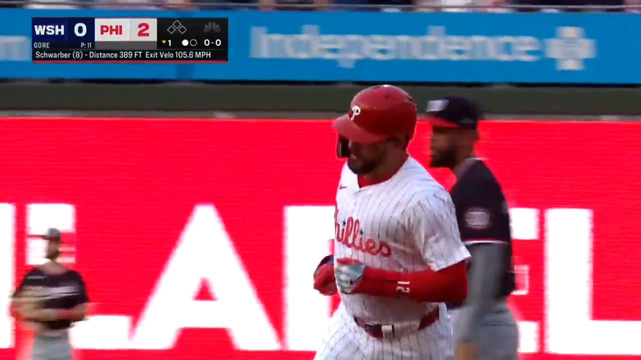 Phillies' Kyle Schwarber crushes a two-run homer vs. Orioles