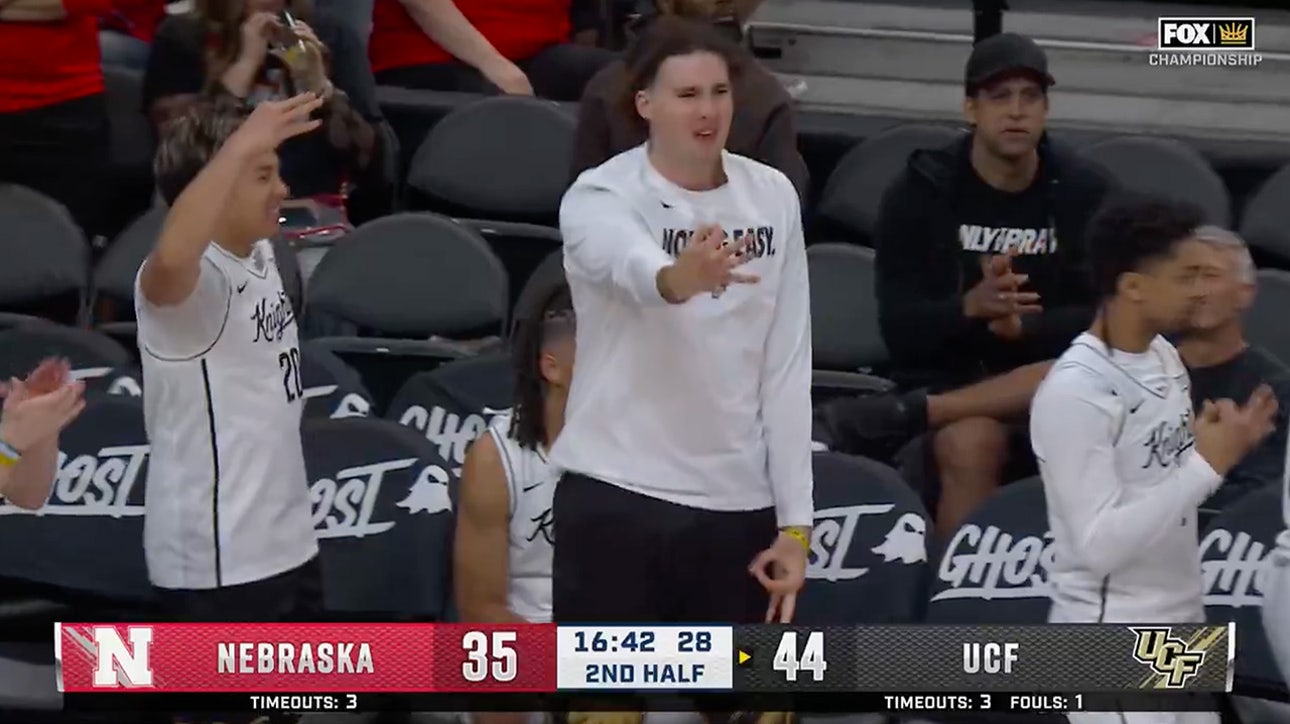 UCF's Nils Machowski makes a 3-point jumper after a steal, extending lead vs. Nebraska