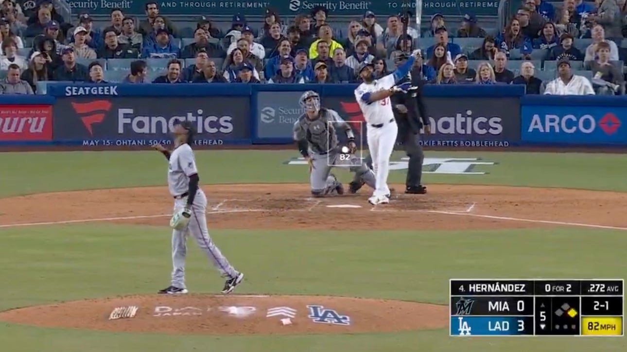 Teoscar Hernández hits HR in third consecutive game to extend Dodgers' lead against Marlins