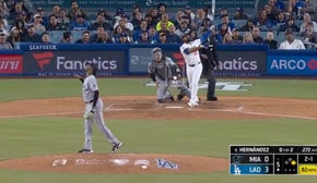 Teoscar Hernández hits HR in third consecutive game to extend Dodgers' lead against Marlins