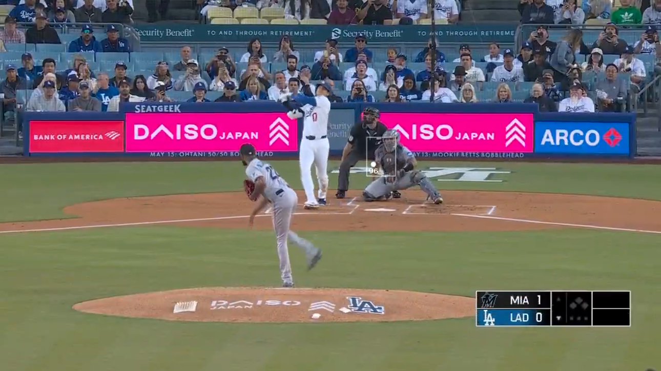 Dodgers' Shohei Ohtani smacks a leadoff homer vs. Marlins